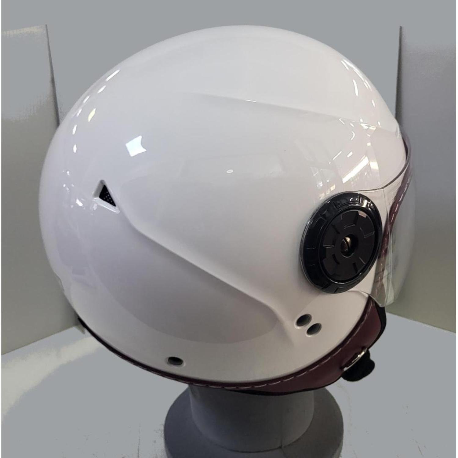 Casco Moto Jet Origine GARDA Solid White Gloss - immagine 2
