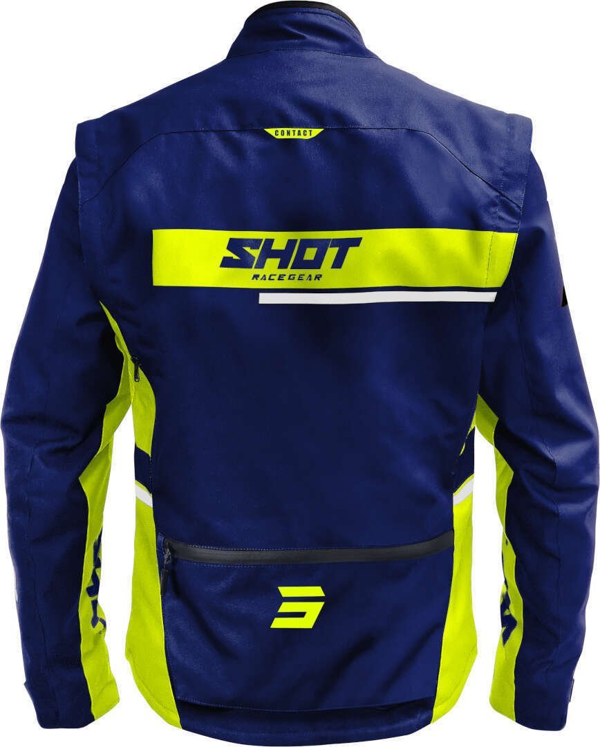 Giacca Moto Shot CONTACT ASSAULT Blu Yellow - immagine 2