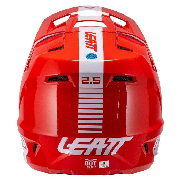 casco moto cross enduro leatt rosso bianco