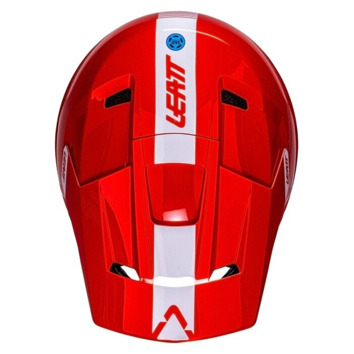 casco moto cross enduro leatt rosso bianco