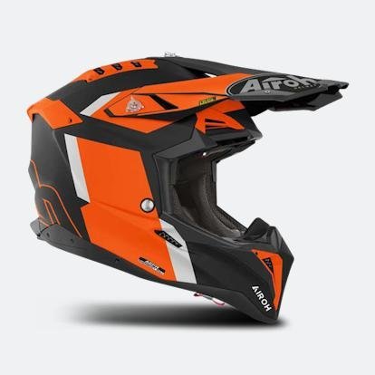 Casco Moto Cross Enduro Airoh Aviator 3 Glory Orange